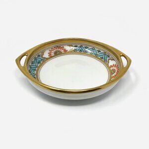 Pickard Hand Painted Bowl With Gold Handles